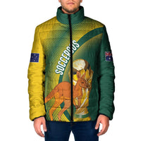 Australia Socceroos WC2026 Custom Padded Jacket Golden Champions - Wonder Print Shop