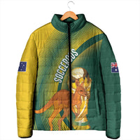 Australia Socceroos WC2026 Custom Padded Jacket Golden Champions - Wonder Print Shop