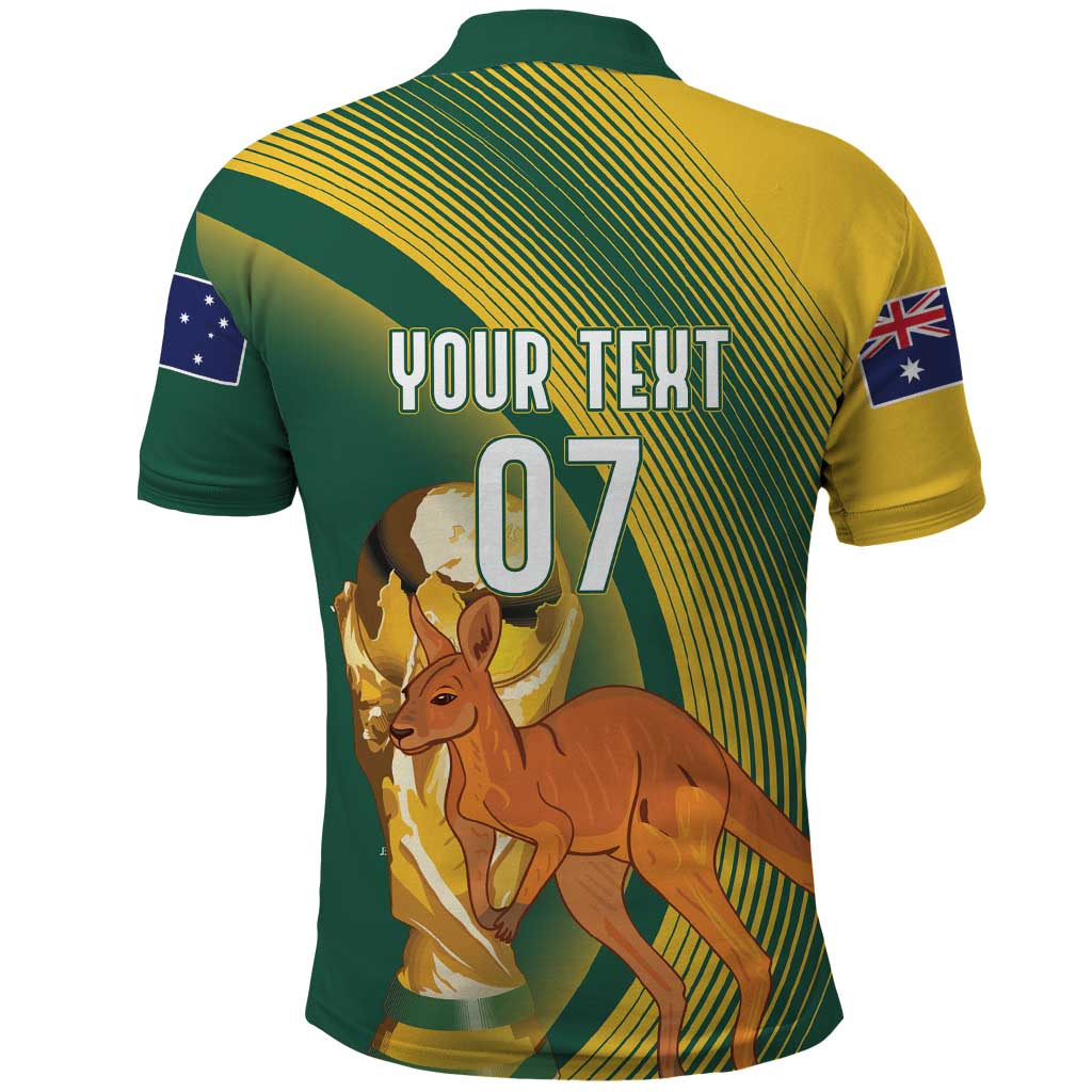 Australia Socceroos WC2026 Custom Polo Shirt Golden Champions - Wonder Print Shop