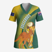 Australia Socceroos WC2026 Custom Scrub Top Golden Champions - Wonder Print Shop
