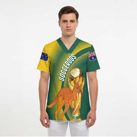 Australia Socceroos WC2026 Custom Scrub Top Golden Champions - Wonder Print Shop