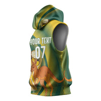 Australia Socceroos WC2026 Custom Sleeveless Hoodie Golden Champions - Wonder Print Shop