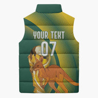 Australia Socceroos WC2026 Custom Sleeveless Puffer Jacket Golden Champions - Wonder Print Shop