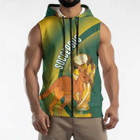 Australia Socceroos WC2026 Custom Sleeveless Zip Hoodie Golden Champions - Wonder Print Shop
