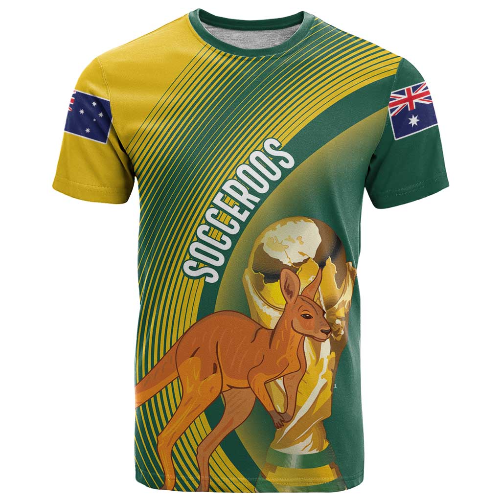 Australia Socceroos WC2026 Custom T Shirt Golden Champions - Wonder Print Shop