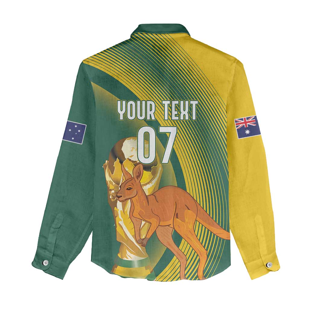 Australia Socceroos WC2026 Custom Women Casual Shirt Golden Champions - Wonder Print Shop