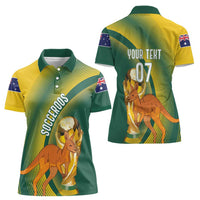 Australia Socceroos WC2026 Custom Women Polo Shirt Golden Champions - Wonder Print Shop