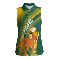 Australia Socceroos WC2026 Custom Women Sleeveless Polo Shirt Golden Champions - Wonder Print Shop