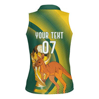 Australia Socceroos WC2026 Custom Women Sleeveless Polo Shirt Golden Champions - Wonder Print Shop
