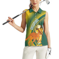 Australia Socceroos WC2026 Custom Women Sleeveless Polo Shirt Golden Champions - Wonder Print Shop