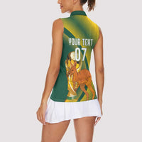 Australia Socceroos WC2026 Custom Women Sleeveless Polo Shirt Golden Champions - Wonder Print Shop