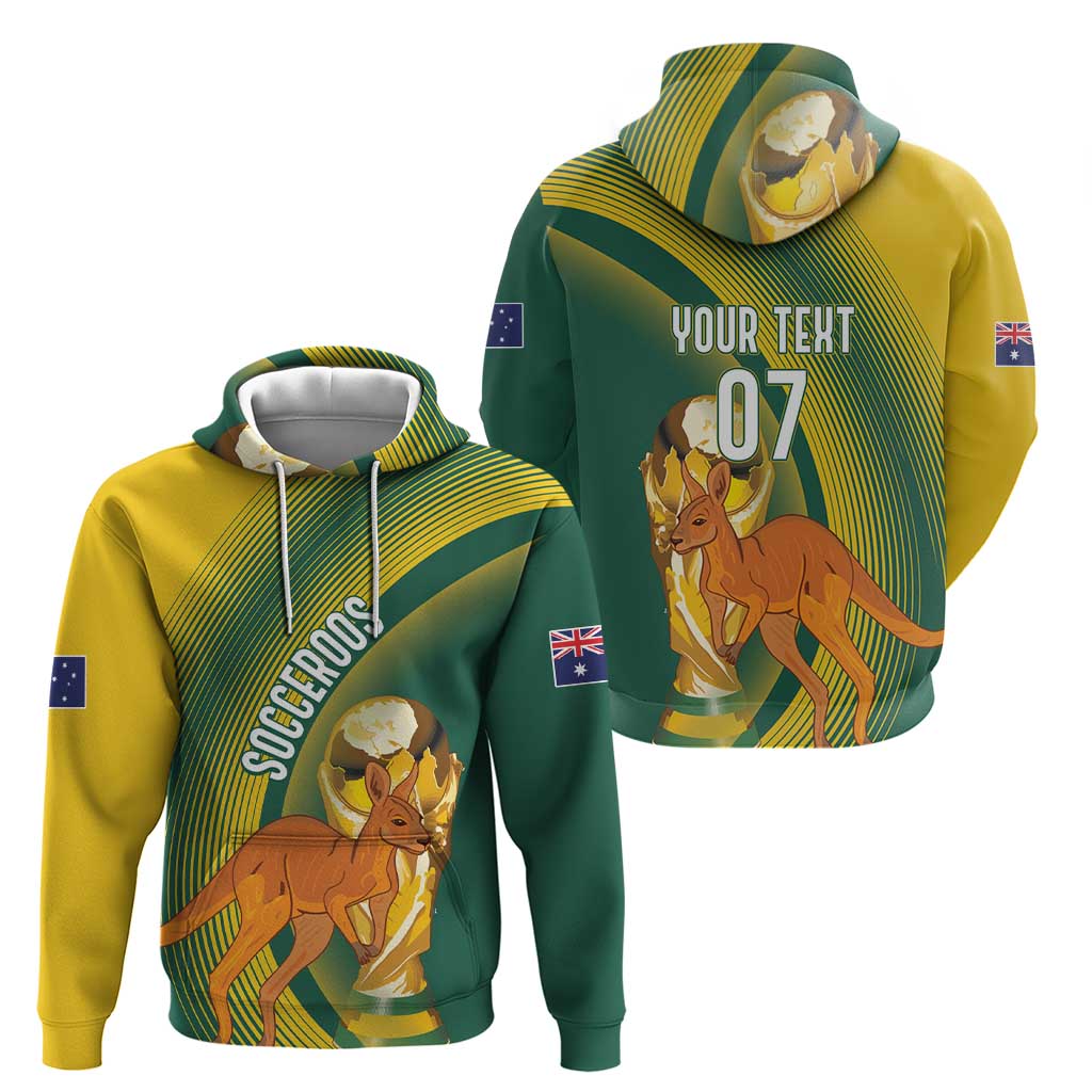 Australia Socceroos WC2026 Custom Zip Hoodie Golden Champions - Wonder Print Shop