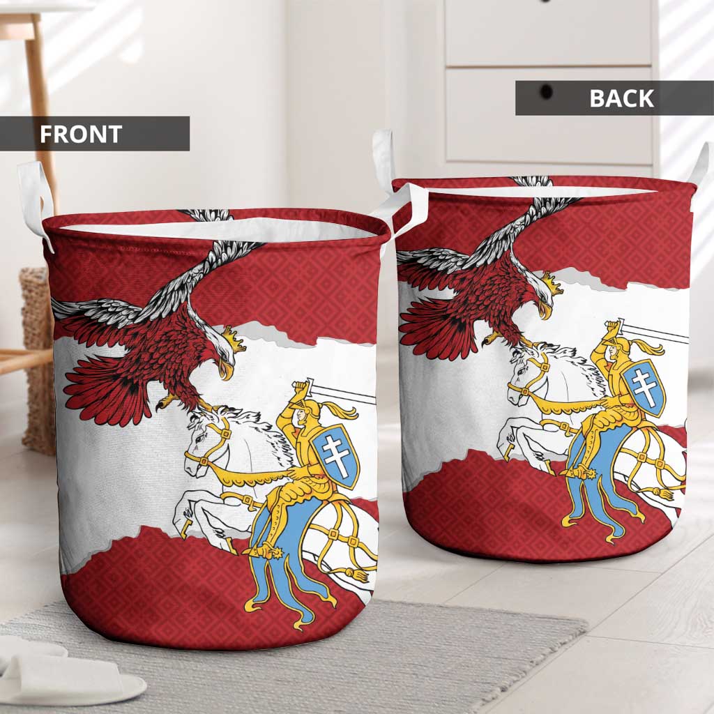 Poland-Lithuania Folk Patterns Laundry Basket