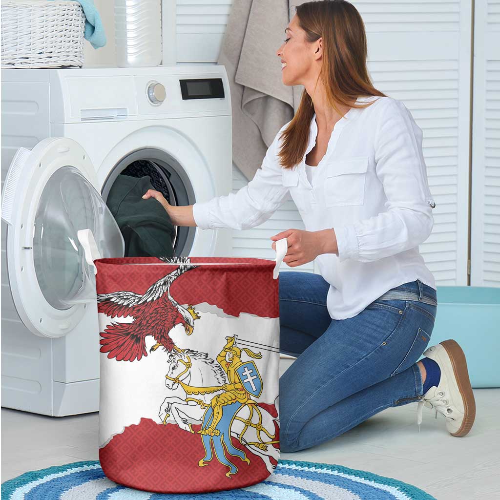 Poland-Lithuania Folk Patterns Laundry Basket