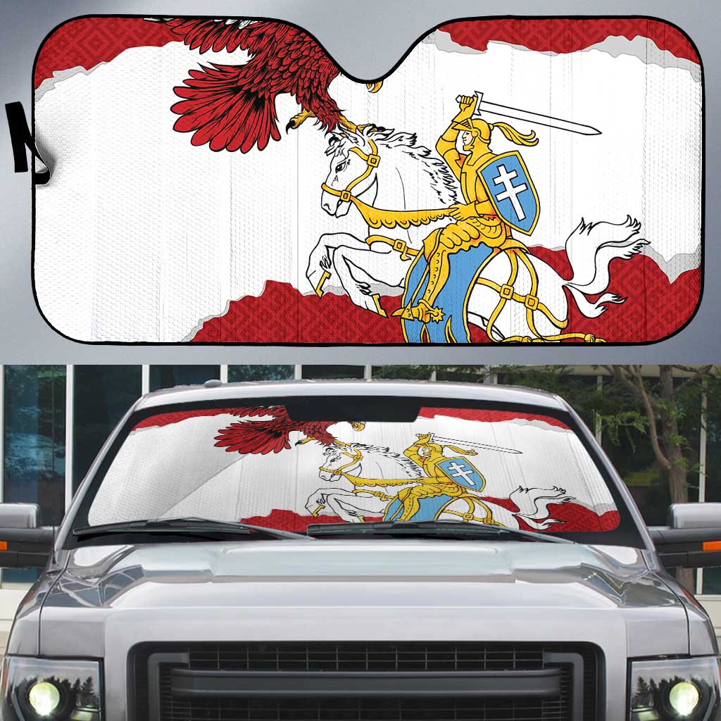 Poland-Lithuania Folk Patterns Auto Sun Shade