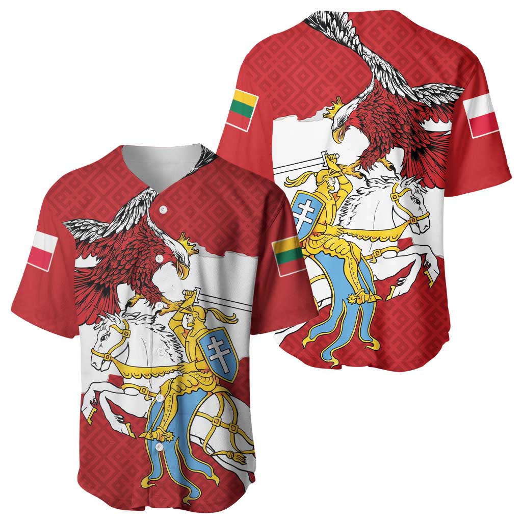 Poland-Lithuania Folk Patterns Baseball Jersey