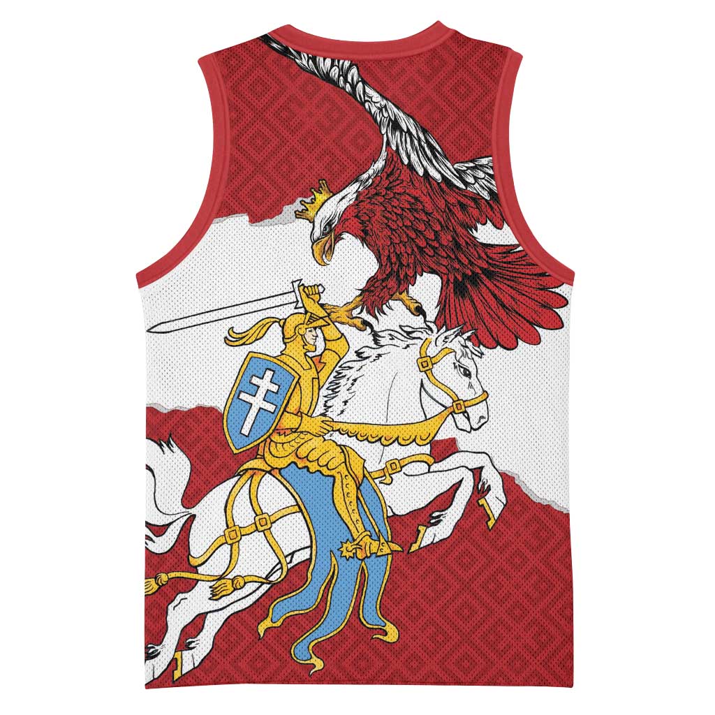 Poland-Lithuania Folk Patterns Basketball Jersey