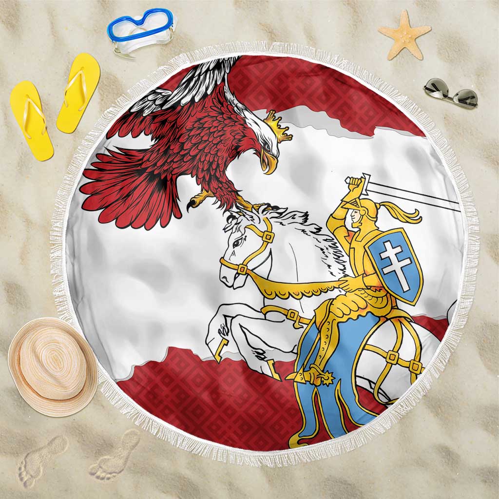 Poland-Lithuania Folk Patterns Beach Blanket