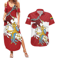 Poland-Lithuania Folk Patterns Couples Matching Summer Maxi Dress and Hawaiian Shirt