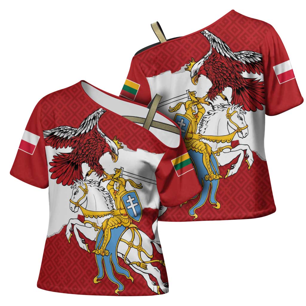 Poland-Lithuania Folk Patterns Cross Shoulder Shirt
