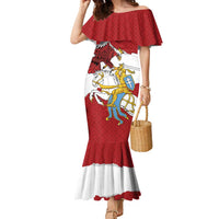 Poland-Lithuania Folk Patterns Family Matching Mermaid Dress and Hawaiian Shirt