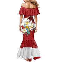 Poland-Lithuania Folk Patterns Family Matching Mermaid Dress and Hawaiian Shirt