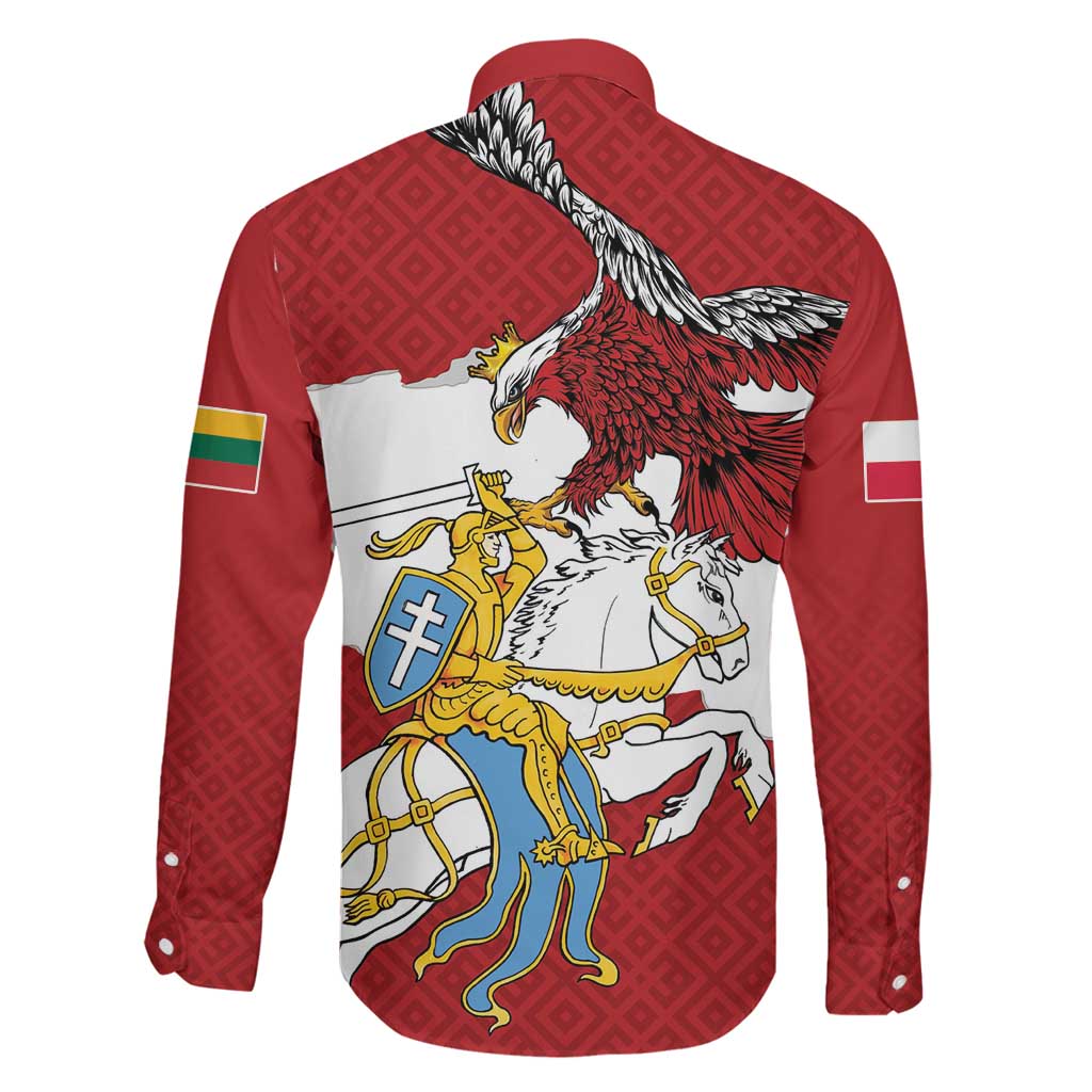 Poland-Lithuania Folk Patterns Family Matching Short Sleeve Bodycon Dress and Hawaiian Shirt