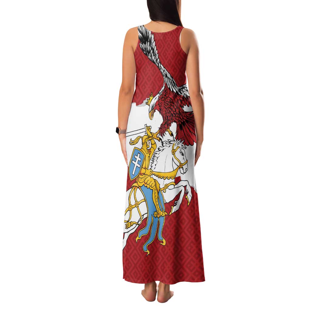 Poland-Lithuania Folk Patterns Family Matching Tank Maxi Dress and Hawaiian Shirt