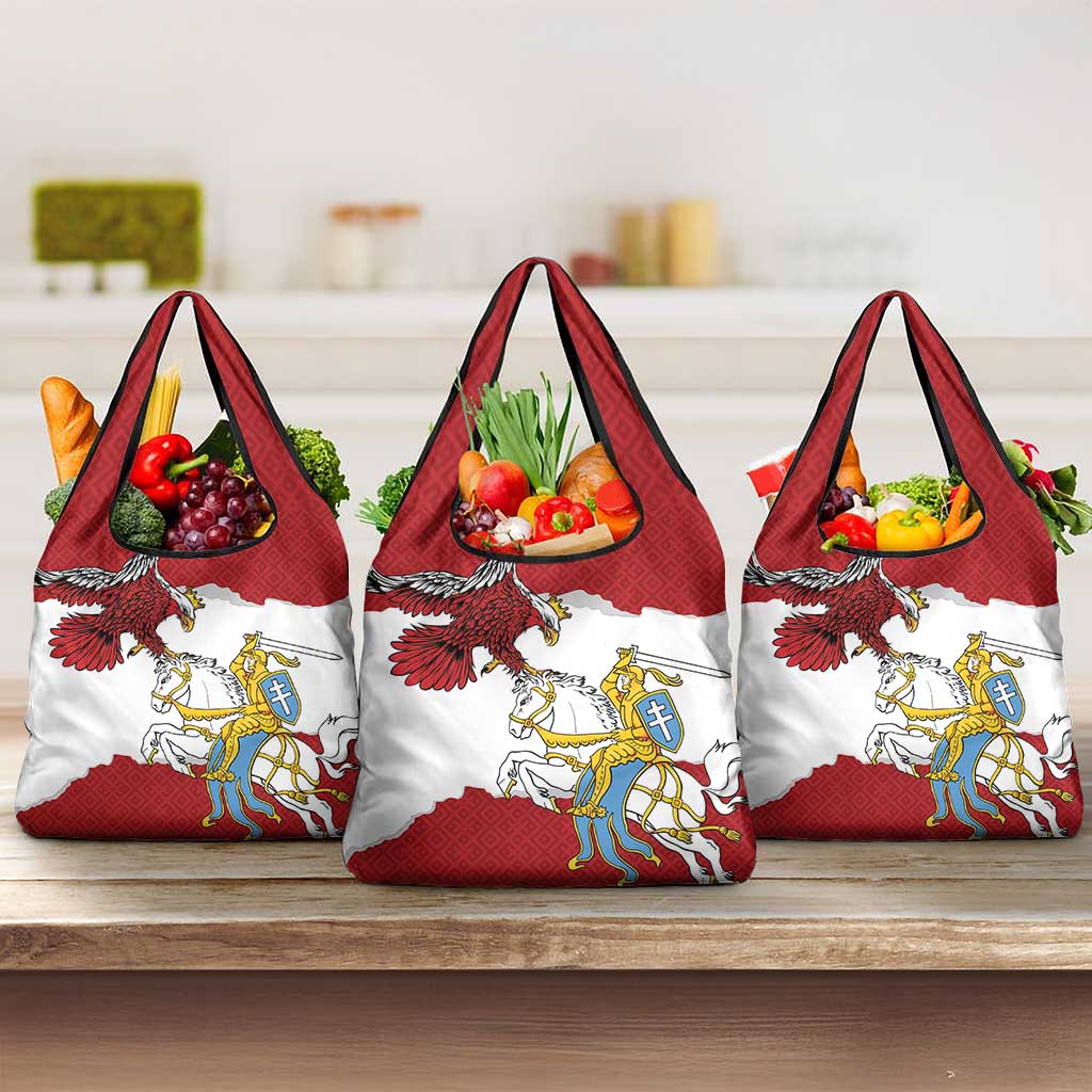 Poland-Lithuania Folk Patterns Grocery Bag
