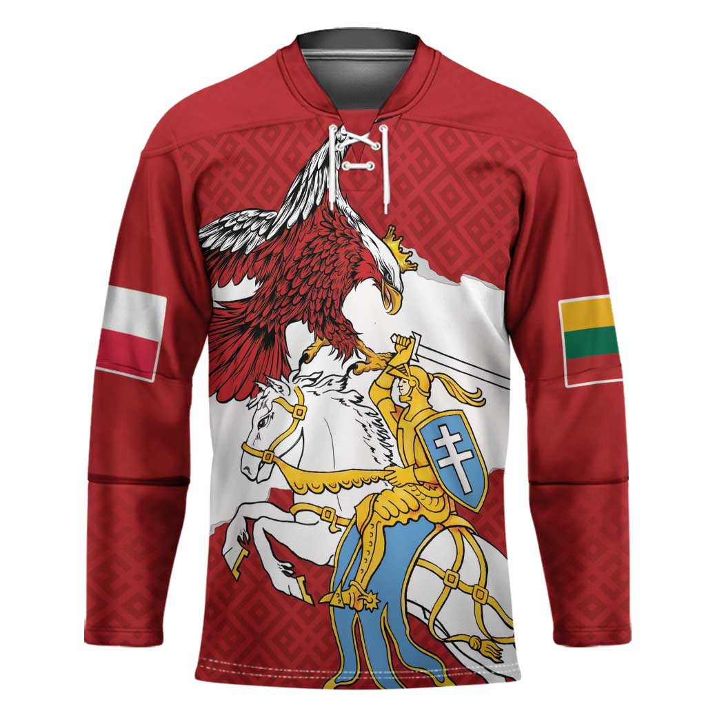 Poland-Lithuania Folk Patterns Hockey Jersey