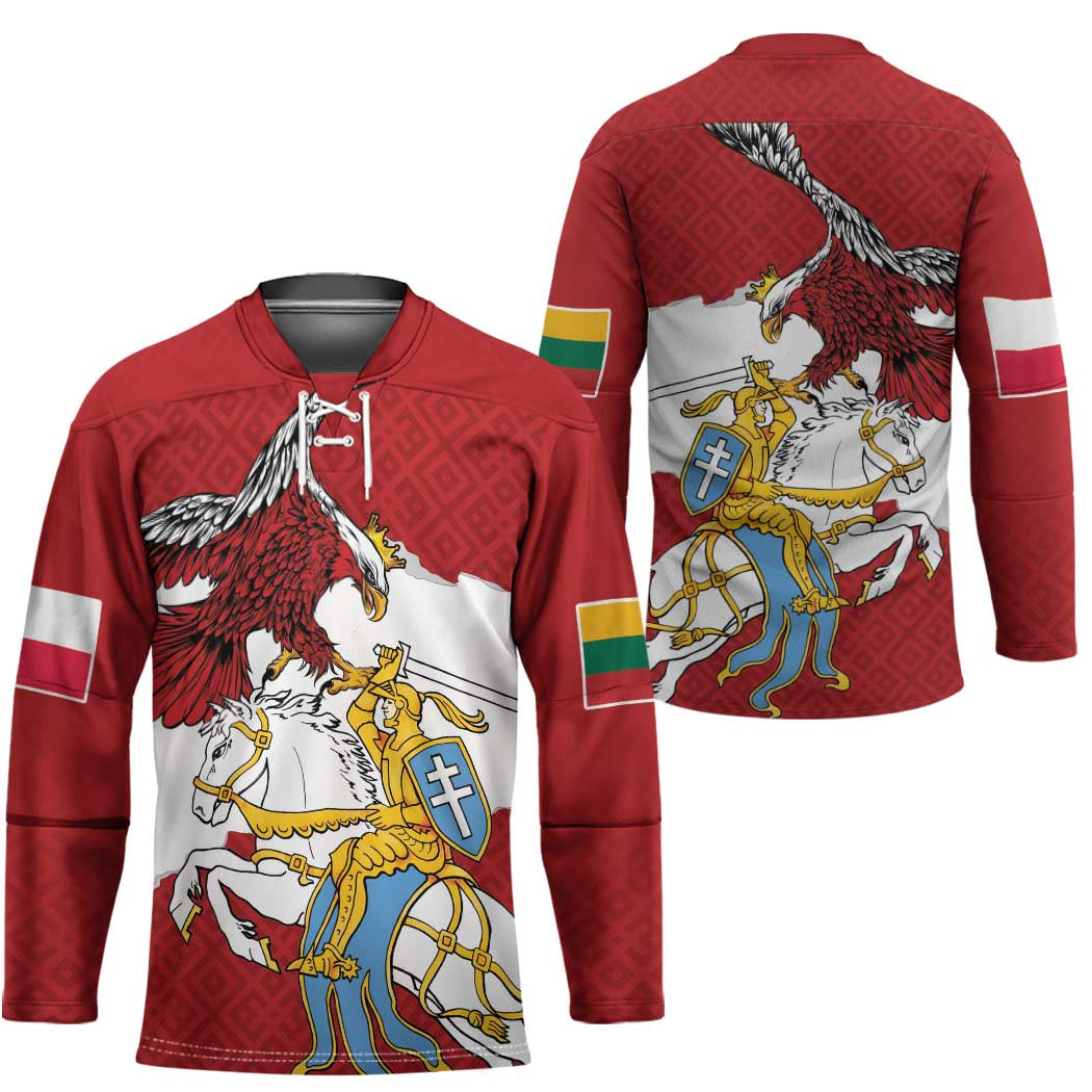 Poland-Lithuania Folk Patterns Hockey Jersey