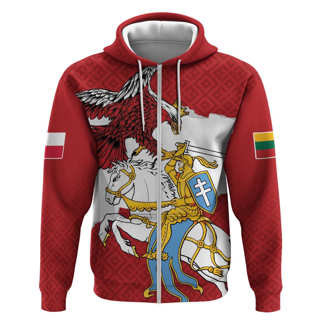 Poland-Lithuania Folk Patterns Hoodie