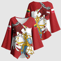Poland-Lithuania Folk Patterns Kimono Sleeve Blouse