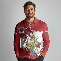 Poland-Lithuania Folk Patterns Long Sleeve Polo Shirt