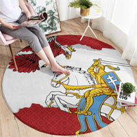 Poland-Lithuania Folk Patterns Round Carpet