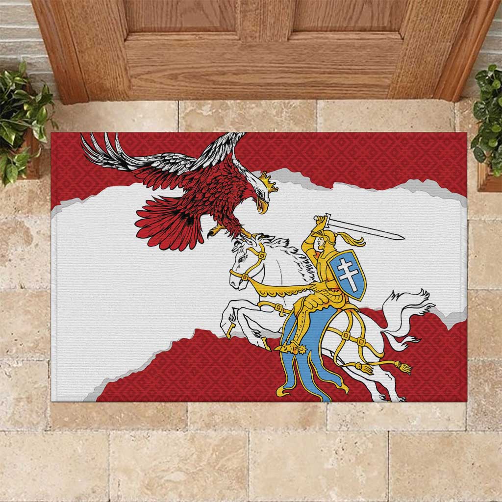 Poland-Lithuania Folk Patterns Rubber Doormat