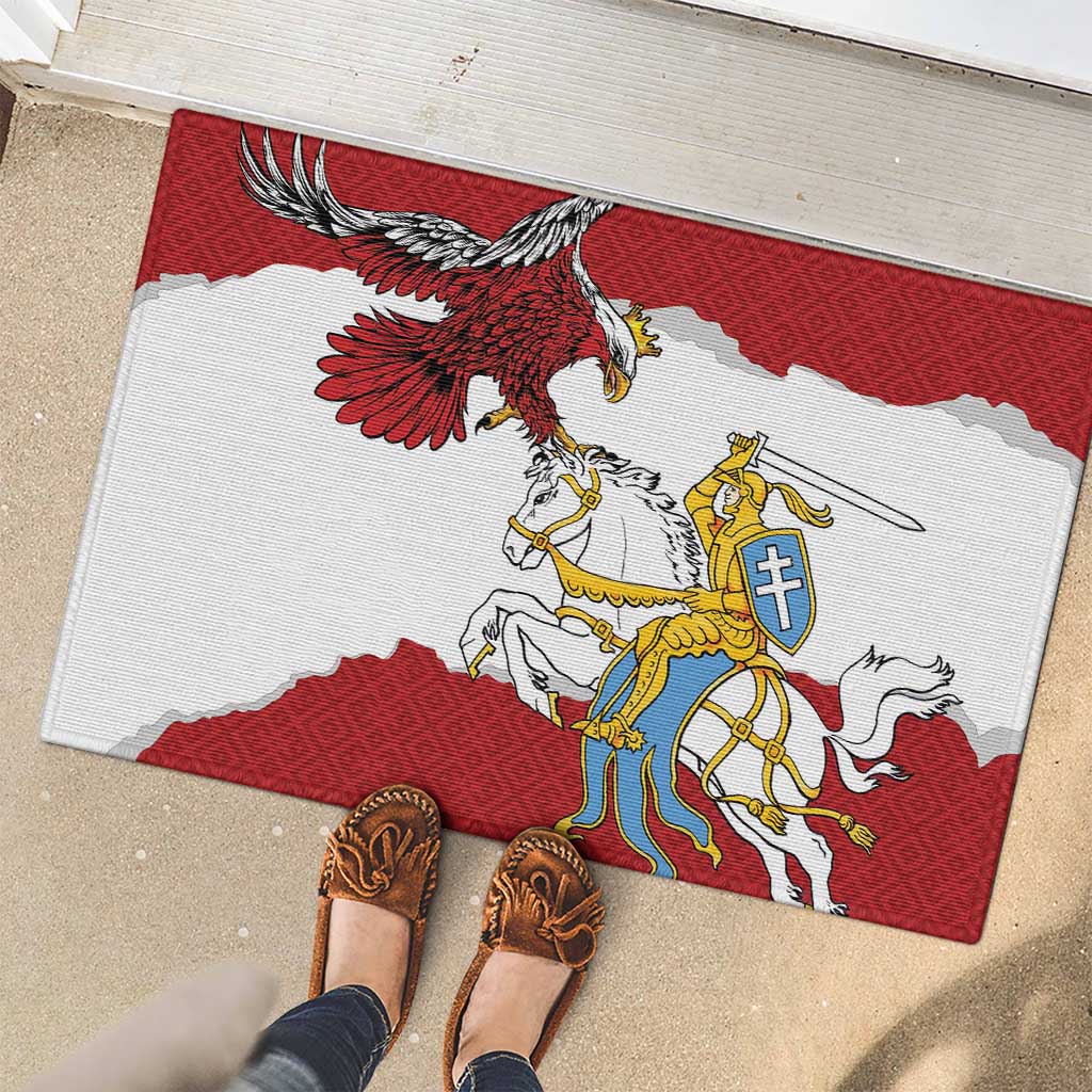 Poland-Lithuania Folk Patterns Rubber Doormat