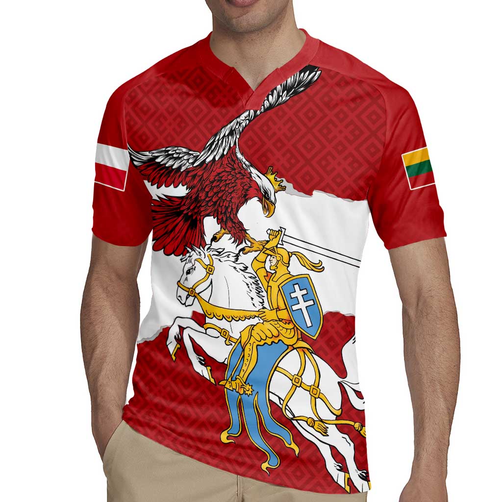Poland-Lithuania Folk Patterns Rugby Jersey