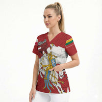 Poland-Lithuania Folk Patterns Scrub Top