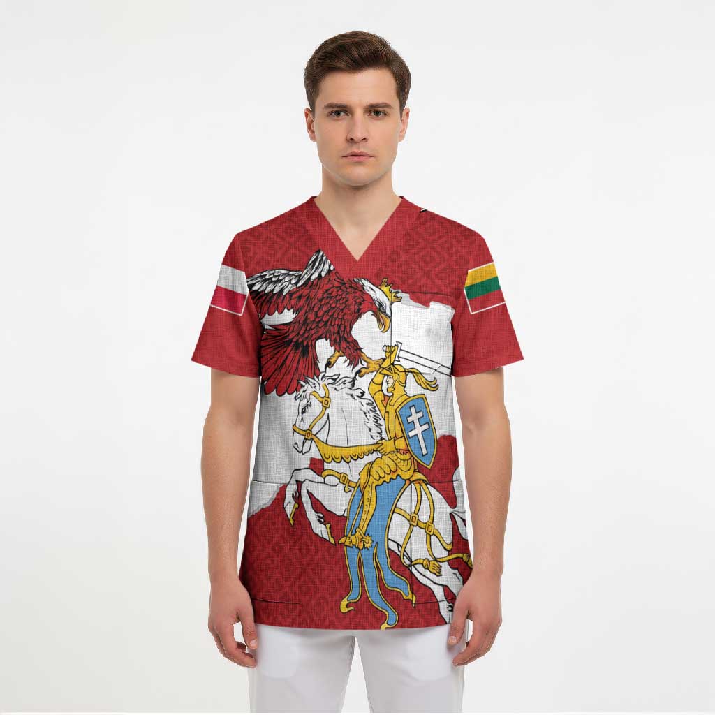 Poland-Lithuania Folk Patterns Scrub Top