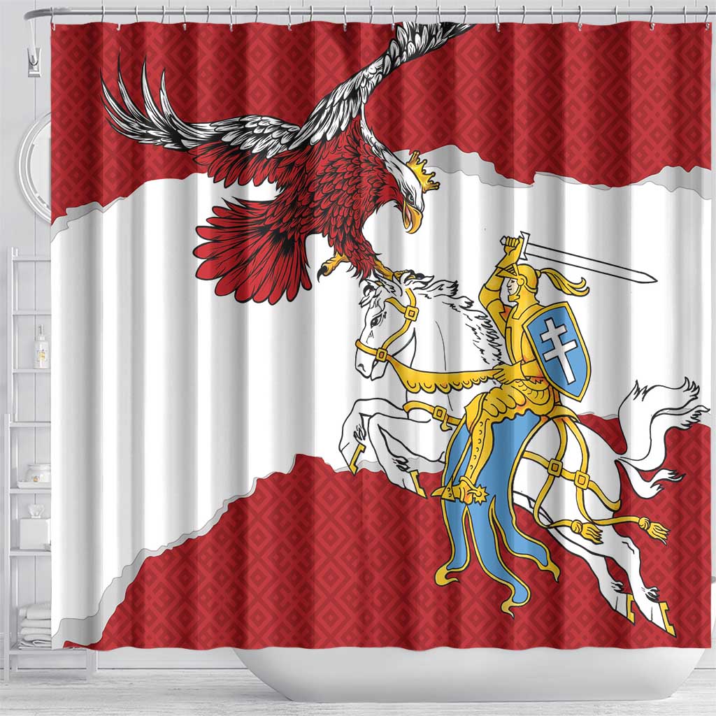 Poland-Lithuania Folk Patterns Shower Curtain