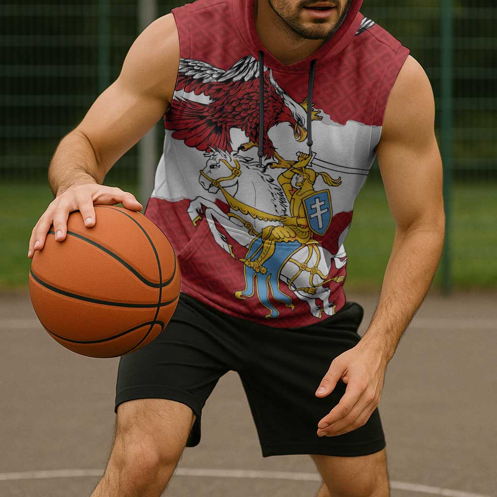 Poland-Lithuania Folk Patterns Sleeveless Hoodie