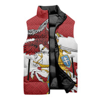 Poland-Lithuania Folk Patterns Sleeveless Puffer Jacket