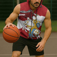 Poland-Lithuania Folk Patterns Sleeveless Zip Hoodie