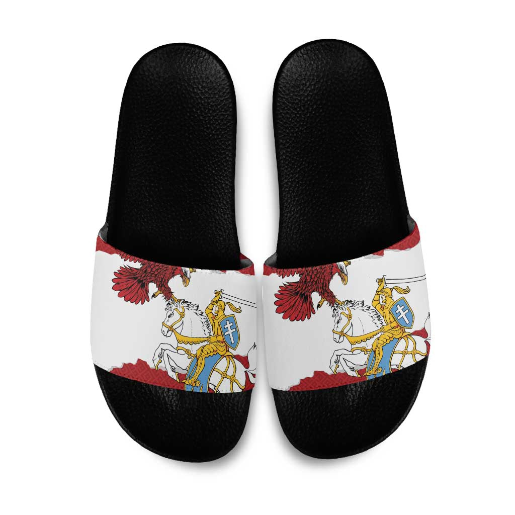 Poland-Lithuania Folk Patterns Slide Sandals