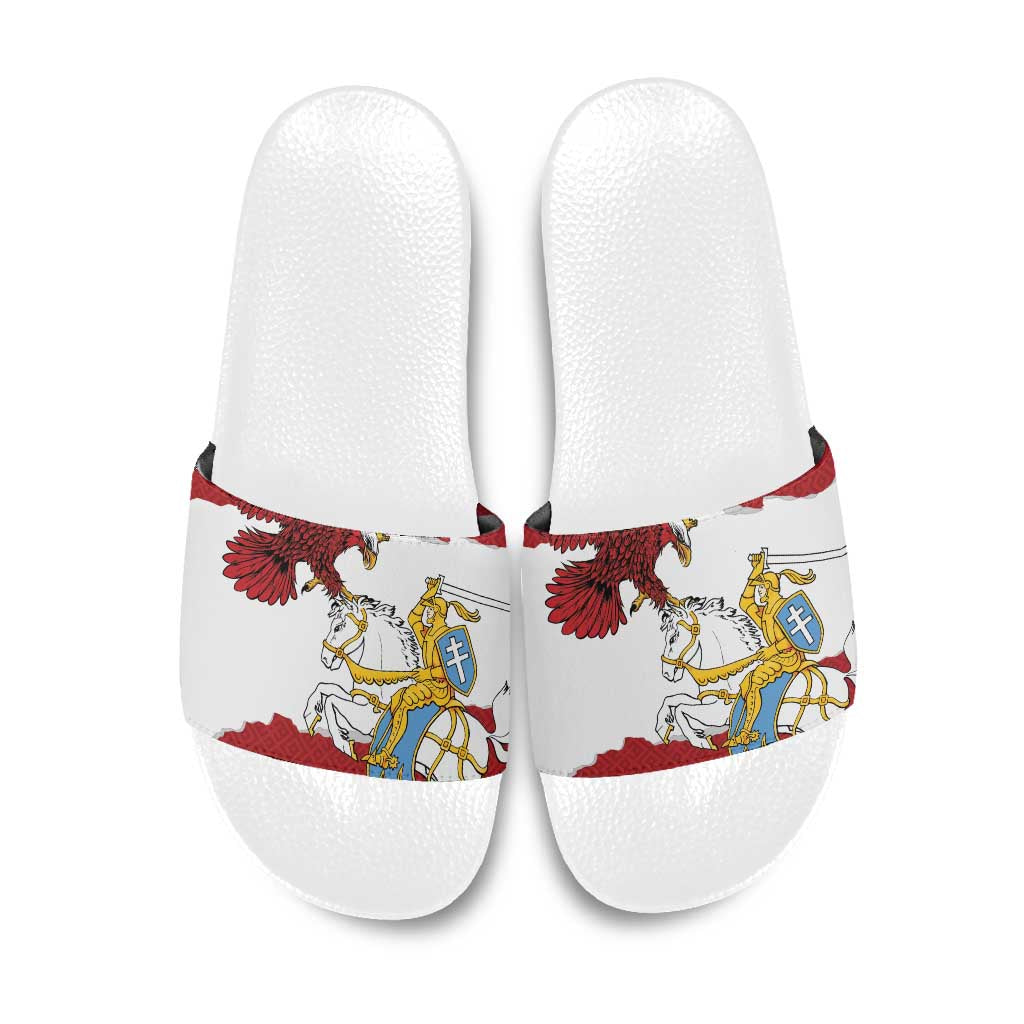 Poland-Lithuania Folk Patterns Slide Sandals