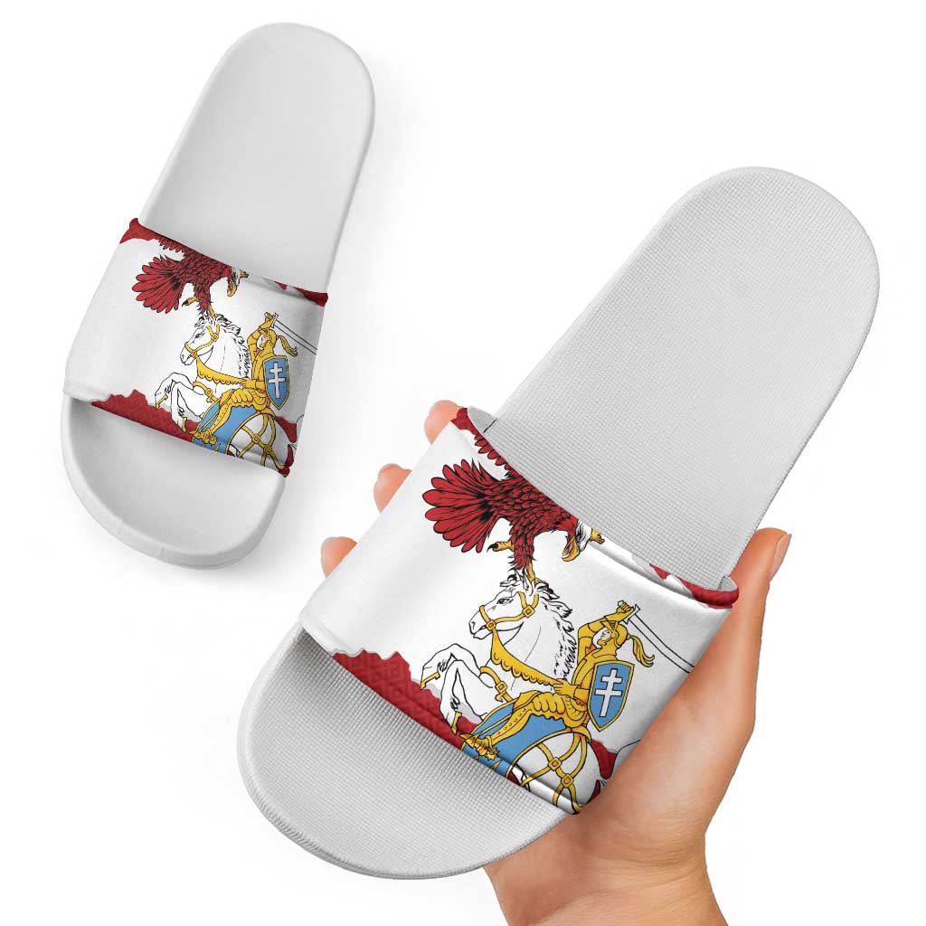 Poland-Lithuania Folk Patterns Slide Sandals