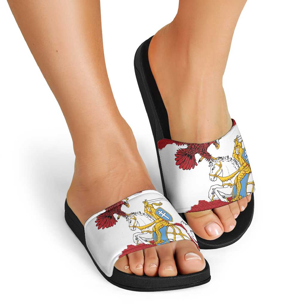 Poland-Lithuania Folk Patterns Slide Sandals