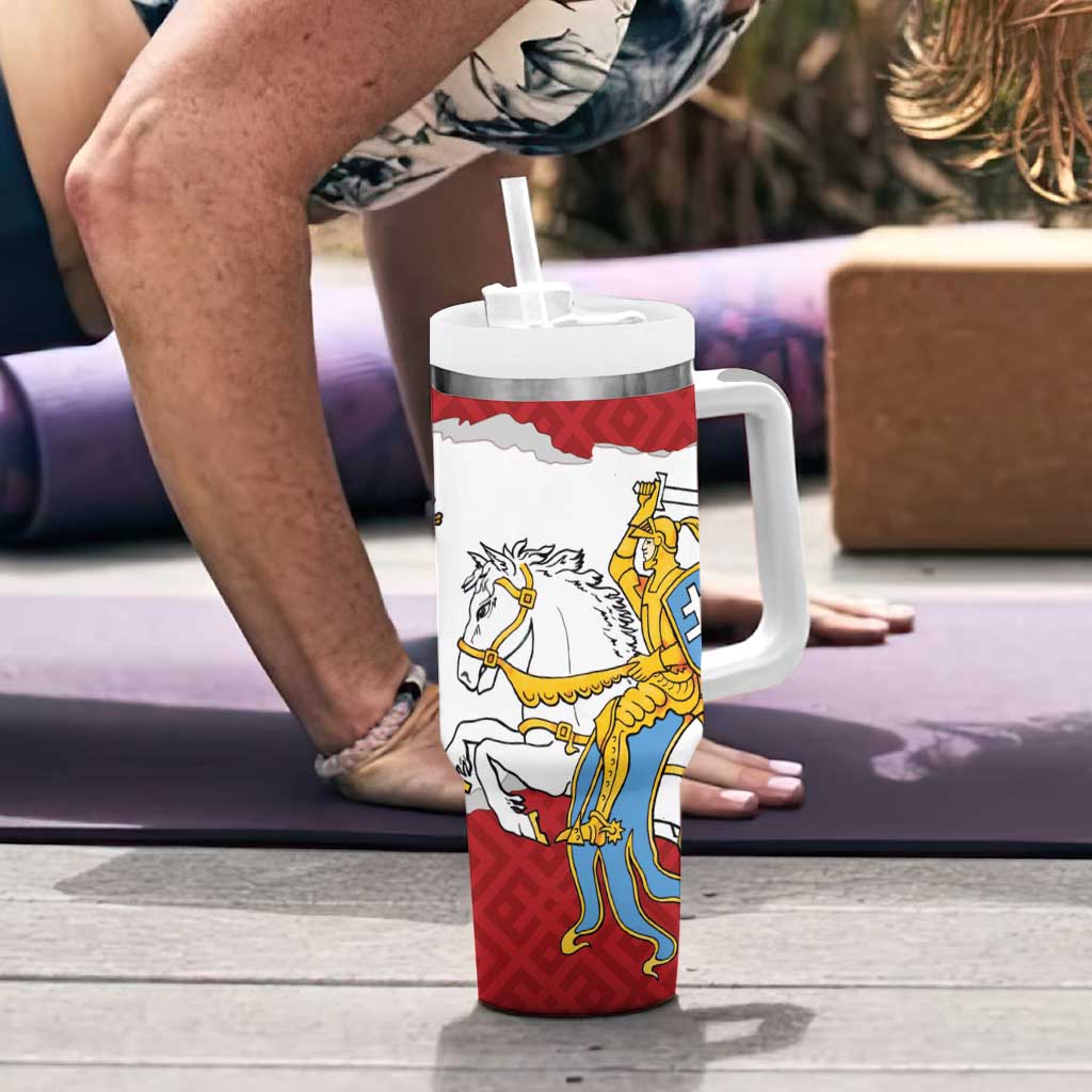 Poland-Lithuania Folk Patterns Tumbler With Handle