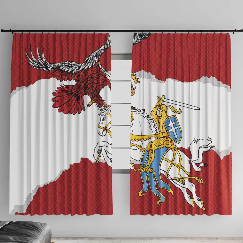 Poland-Lithuania Folk Patterns Window Curtain